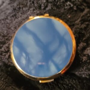 1980s Vintage Blue Marbled Stratton Convertible Compact/powder